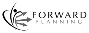 WRLD Forward planning technology logo on a green background.